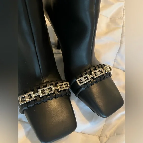 Givenchy G-woven square toe, knee-high boot - Picture 2 of 6